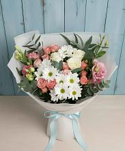 Букет цветов из:  Розы, Лизиантусы и Хризантемы #REPLACE_PRED# Черусти