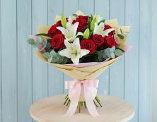 Букет цветов из:  Лилии и Розы в Черусти