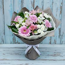 Букет цветов из:  Герберы, Альстромерии и Хризантемы в Черусти