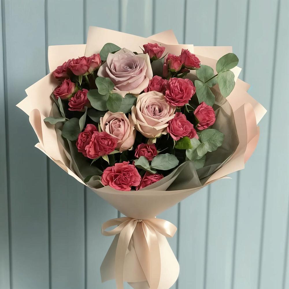 Букет цветов из: Гвоздики и Розы в Черусти