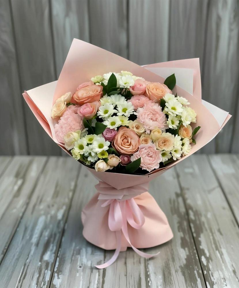 Букет цветов из: Гвоздики, Розы и Хризантемы в Черусти