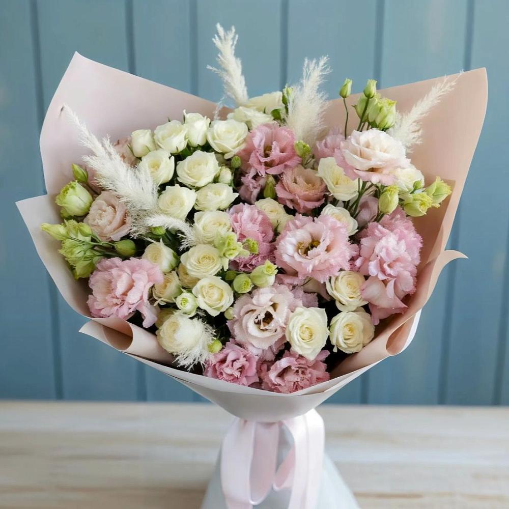 Букет цветов из: Альстромерии и Розы в Черусти