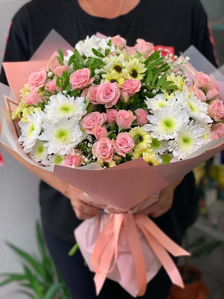 Букет цветов из: Розы и Хризантемы в Черусти