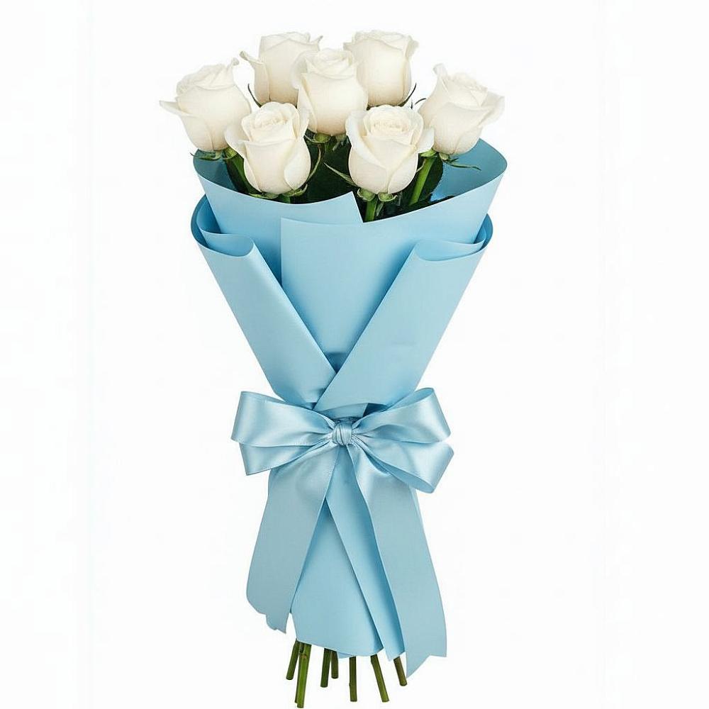 Букет 7 белых роз Проуд в Черусти