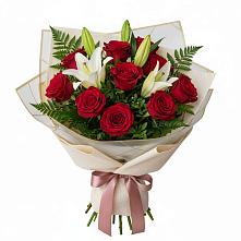 Букет цветов из:  Лилии и Розы в Черусти