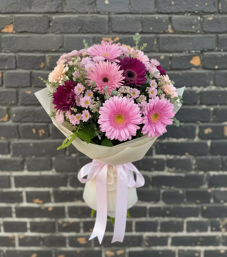 Букет цветов из: Герберы и Хризантемы в Черусти