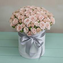 Цветочная композиция из Розы в шляпной коробке в Черусти