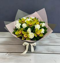 Букет цветов из:  Орхидеи и Розы в Черусти