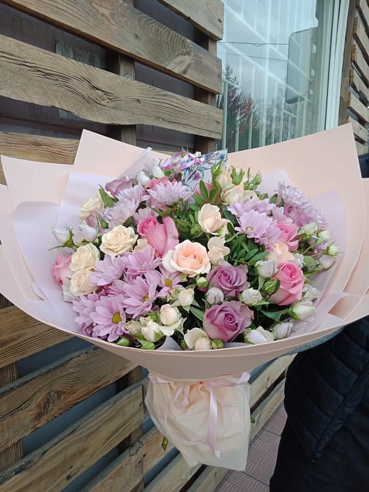 Букет цветов из: Розы и Хризантемы в Черусти