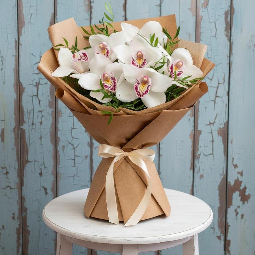 Букет цветов из: Орхидеи и Розы в Черусти