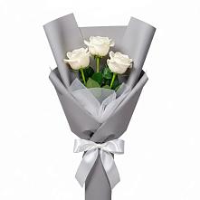 Букет 3 белые розы #REPLACE_PRED# Черусти