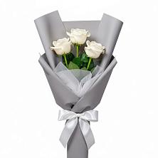 Букет 3 белые розы в Черусти
