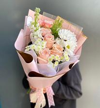 Букет цветов из:  Хризантемы и Розы в Черусти