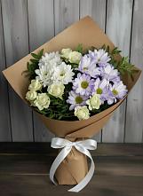 Букет цветов из:  Хризантемы и Розы в Черусти