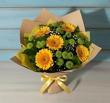 Букет цветов из:  Герберы и Хризантемы в Черусти