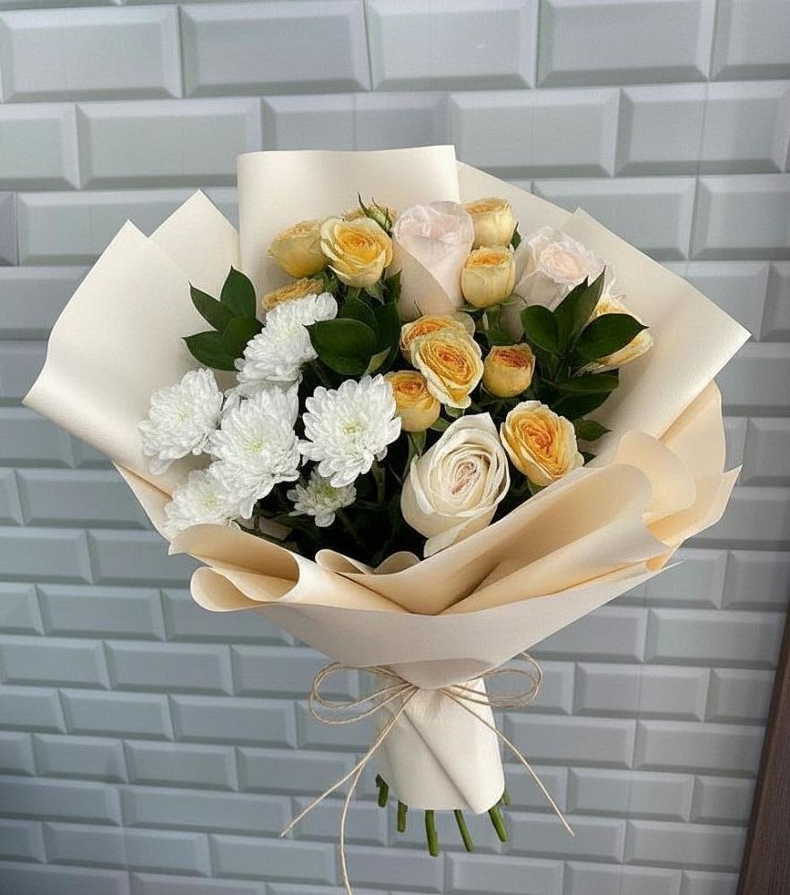 Букет цветов из: Розы и Хризантемы в Черусти