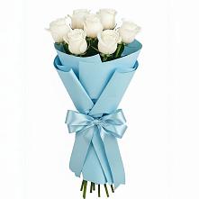 Букет 7 белых роз Проуд в Черусти