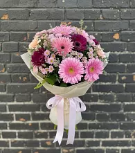 Букет цветов из:  Герберы и Хризантемы #REPLACE_PRED# Черусти