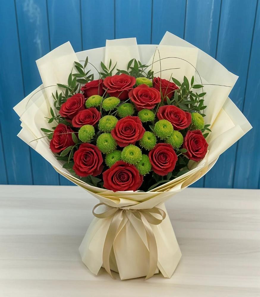 Букет цветов из: Розы и Хризантемы в Черусти