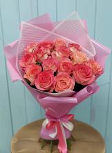 Букет 15 Розовых роз Равель в Черусти
