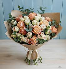 Букет цветов из:  Альстромерии и Розы в Черусти
